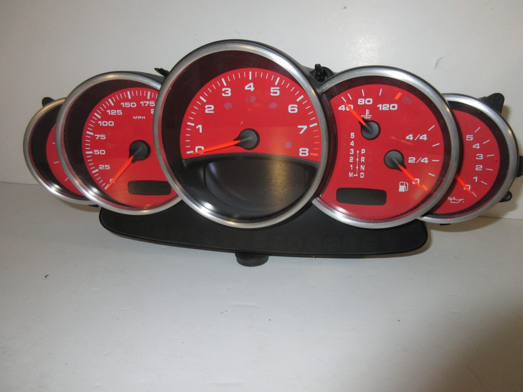 Porsche 996 Red Dials with Silver Surround