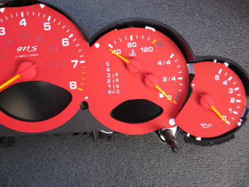 Porsche 997 Bespoke Guards Red Dials