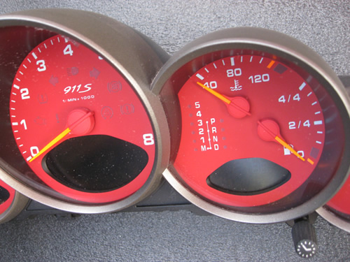 Porsche 997 Bespoke Red Dials