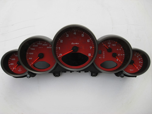 Porsche 997 Turbo Custom Red Dials
