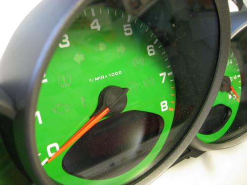 Porsche 997 Viper Green Dials