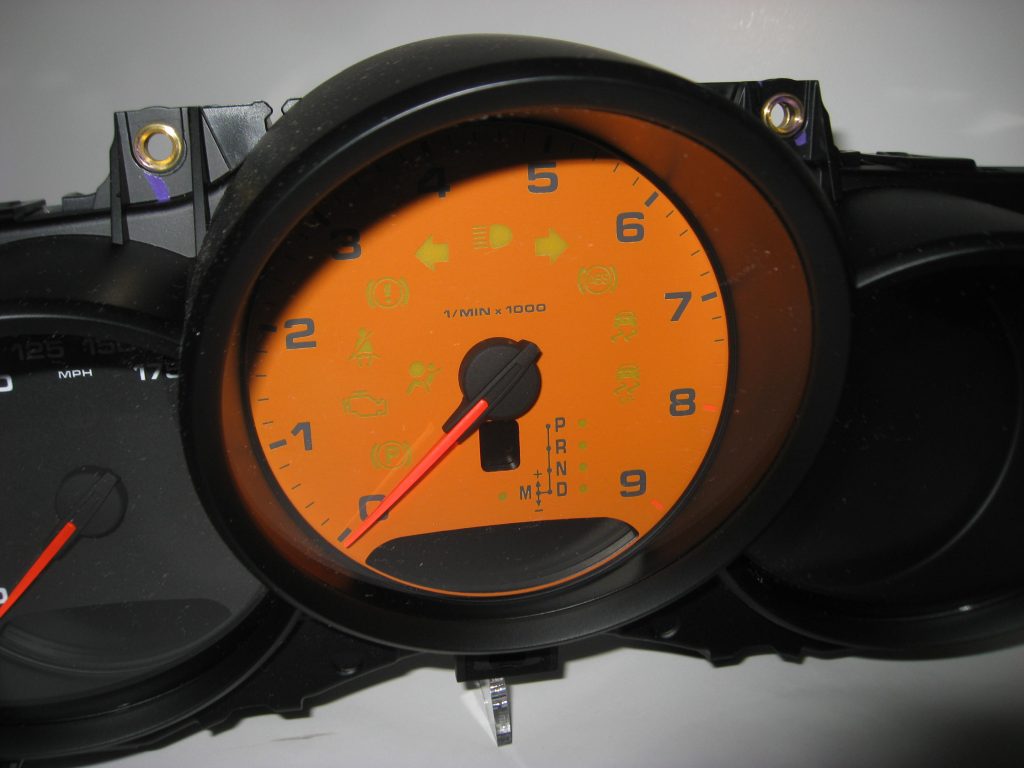 Porsche Boxster 2014 Orange Tachometer