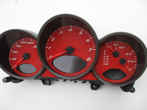 Porsche Boxster Bespoke Guards Red Dials